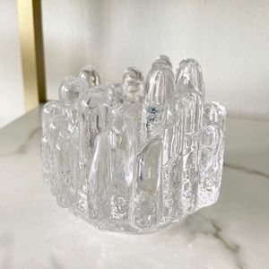 1  Kosta Boda Mid-Century Modern Scandinavian Glass Candleholder